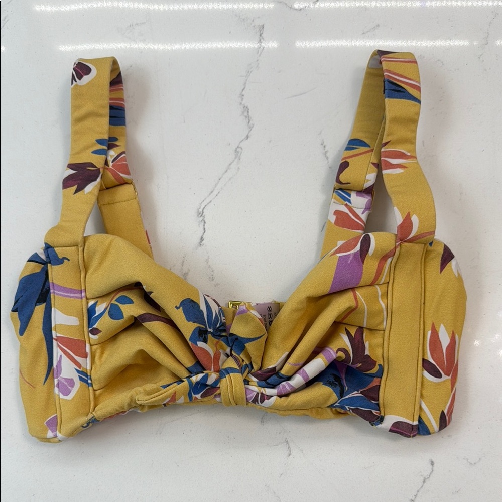 Floral Yellow bikini top